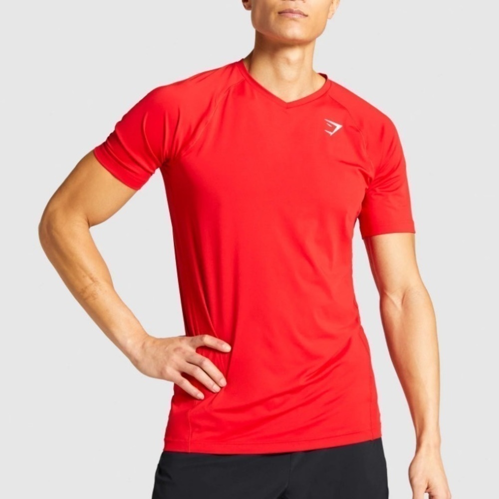 Gymshark Veer Tee Shirt size Large red
